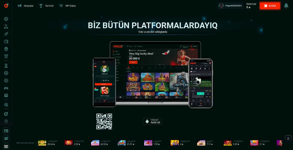 Android üçün Pinco Casino tətbiqini necə yükləmək olar